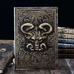 Светло-коричневый Блокнот из искусственной кожи, а5 журнал выкроек головы крупного рогатого скота, для школьных канцелярских принадлежностей, загар, 215x145 мм