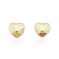 Light Gold Alloy Beads, Cadmium Free & Lead Free, Heart, Light Gold, 3x4x3mm, Hole: 1.2mm