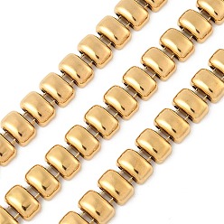 Золотой 304 цепи прямоугольные звенья нержавеющие, пайки, с катушкой, золотые, 5x8x4 мм, около 16.40 футов (5 м) / рулон