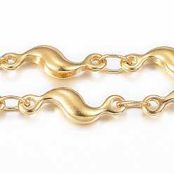 Золотой Ионное покрытие (ip) 304 прутковые цепи из нержавеющей стали, пайки, с катушкой, золотые, 11.5x3.5x2 мм, около 32.8 футов (10 м) / рулон