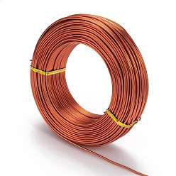 Orange Red Round Aluminum Wire, Flexible Craft Wire, for Beading Jewelry Doll Craft Making, Orange Red, 12 Gauge, 2.0mm, 55m/500g(180.4 Feet/500g)