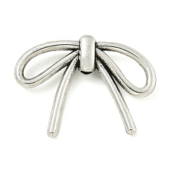 Античное Серебро Бусины из сплава в тибетском стиле, бантом, античное серебро, 19x26x5 мм, отверстие : 2 мм, о 529 шт / 1000 г.