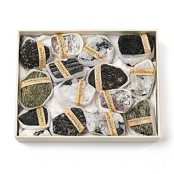 Турмалин Украшения из натурального турмалина, товары для украшения дома, самородки, 41~52x36~44x18~31 мм, коробка: 175x134x40 мм