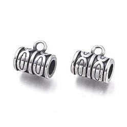 Античное Серебро 304 дуги из нержавеющей стали, петля под залог, бейлы, трубка, античное серебро, 9.5x10x7 мм, отверстие : 2 мм, внутренний диаметр: 4 мм