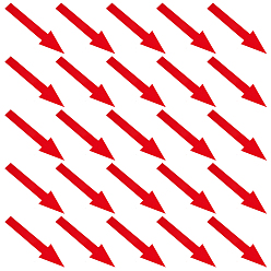 Красный Самоклеящиеся наклейки со стрелками из ПВХ, водонепроницаемые наклейки со стрелками направления для пола, стены и гладкие поверхности, красные, 50x199x0.2 мм, 2 шт / комплект, 20 комплекты