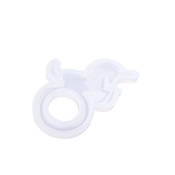 Белый Силиконовые формы для колец в форме единорога, формы для литья смолы, для уф-смолы, изготовление ювелирных изделий из эпоксидной смолы, белые, 55x38x5 мм