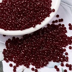 (RR141) Transparent Ruby MIYUKI Round Rocailles Beads, Japanese Seed Beads, (RR141) Transparent Ruby, 8/0, 3mm, Hole: 1mm, about 422~455pcs/bottle, 10g/bottle