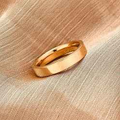 Настоящее золото 18K 201 из нержавеющей стали кольца перста широкополосного, вакуумное покрытие pvd, реальный 18 k позолоченный, 4 мм, внутренний диаметр: 17 мм