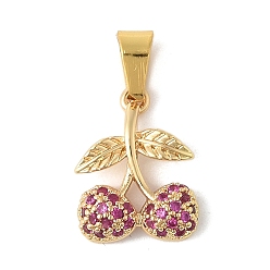 Камелия Латунные микро проложить кубического циркония подвески, с целью перехода в кольце, вишня, реальный 14 k позолоченный, камелия, 15x11x3 мм, отверстие : 5x3 мм