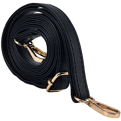 Light Gold 1 шт. черная сумка из искусственной кожи с регулируемыми ремнями, с поворотными застежками сплава, золотой свет, 760~1170x14 мм