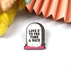 Другие Акриловые подвески серии Хэллоуин, Слово люблю тебя до могилы и обратно, надгробная плита, 36x30 мм