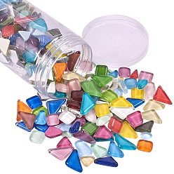 Mixed Color Glass Cabochons, Mixed Shapes, Mixed Color, 9~15x9~25x4~5mm