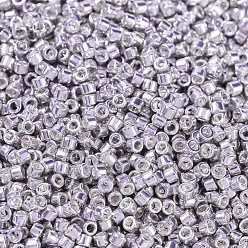 (DB0429) Galvanized Light Smoky Amethyst MIYUKI Delica Beads, Cylinder, Japanese Seed Beads, 11/0, (DB0429) Galvanized Light Smoky Amethyst, 1.3x1.6mm, Hole: 0.8mm, about 2000pcs/bottle, 10g/bottle