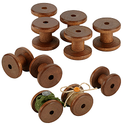 Saddle Brown Wooden Bobbins, Column, Saddle Brown, 36x39.5mm