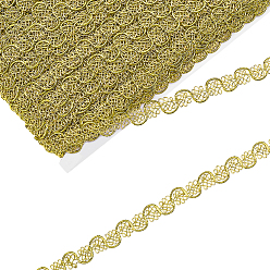 Золотистый Отделка из полиэстера, для одежды, швейных принадлежностей, золотые, 1/2 дюйм (13~14 мм)