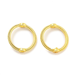Настоящее золото 18K Каркасы из сплава с покрытием для стойки, круглые кольца, реальный 18 k позолоченный, 11x3 мм, отверстие : 1.6 мм