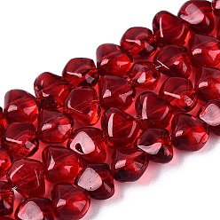 (123L) Белый крем непрозрачный блеск Краска для выпечки, прозрачные стеклянные бусины, нити, самородки, Топ пробуренной, огнеупорный кирпич, 6.5x7.5x4.5~5 мм, отверстие : 0.8~1 мм, около 99~100 шт / нитка, 21.26~22.24 дюйм (54~56.5 см)