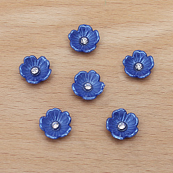 Средно-синий Кабошоны из смолы, цветок, светло-синий, 11 мм