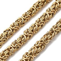 Real 20K Gold Plated 304 византийские цепи из нержавеющей стали, несварные, ионное покрытие (ip), реальный 20 k позолоченный, 8 мм