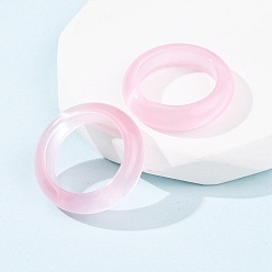 Pink Cat Eye палец кольца, простые кольца для женщин, розовые, 6 мм, размер США 7 1/4 (17.5 мм)
