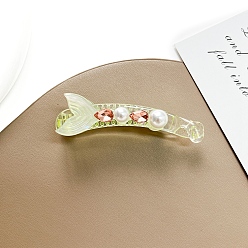 Бледно-Зеленый Заколки для волос из акрила и крокодила, аксессуары для волос для женщин и девочек, бледно-зеленый, 76 мм