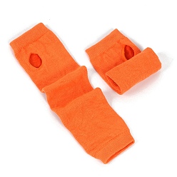 Coral Acrylic Fiber Yarn Knitting Fingerless Gloves, Winter Warm Gloves with Thumb Hole, Coral, 310x80mm