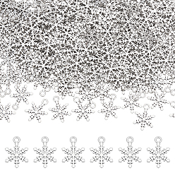 Античное Серебро 200 шт. Подвески из сплава в тибетском стиле, без свинца и без кадмия, снежинка, античное серебро, 18x13x2 мм, отверстие : 1.5 мм