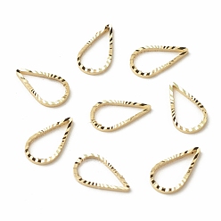 Настоящее золото 24K Латунные соединительные колечки, долговечный, без кадмия и без свинца, слеза, реальный 24 k позолоченный, 10x5.5x1 мм, внутренний диаметр: 8x4 мм