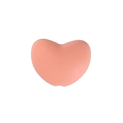 Легкий Лосось Силиконовые бусины, DIY уход за ожерельем, сердце, светлый померанцевый, 17x20 мм