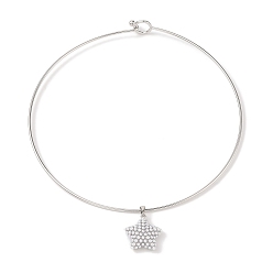 Платина Латунное ожерелье с имитацией жемчуга АБС, без свинца и без кадмия, реальный 18 k позолоченный, платина, 7.48 дюйм (19 см)