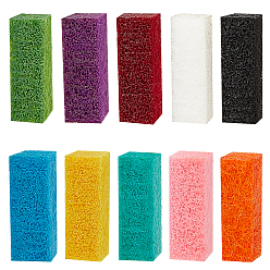 Gemischte Farbe Faser-Parfüm-Pads, Ätherische Öle Diffusor-Medaillon-Pads, Rechteck, Gemischte Farbe, 15x5x5 mm, 10 Farben, 10 Stk. je Farbe, 100 Stück
