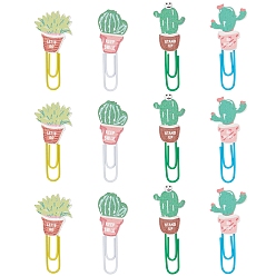 (52) Непрозрачная лаванда 80шт. железные скрепки в форме растений, милые скрепки, забавные закладки маркировочные клипы, разноцветные, 47~50.5x16.5~23x3.5 мм