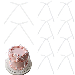 Белый 80 шт. бант полиэстер украшения аксессуары, белые, 120x67~72x4 мм