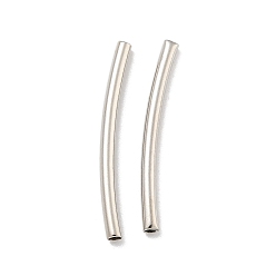 Платина Латунные трубки изогнутой бисера, без кадмия и без свинца, платина, 20x1.5 мм, отверстие : 1 мм