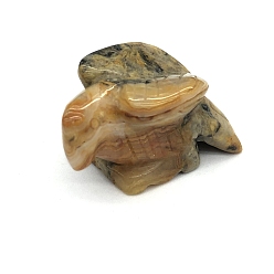 Топаз Нефрит Натуральный топаз нефрит резные фигурки статуэтки для домашнего офиса украшение рабочего стола, орел, 66 мм