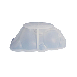 Blanc Moules en silicone de qualité alimentaire, moules fondants, outils de cuisson, pour le chocolat, candy, gateau, fabrication de pudding, blanc, 56x103x40mm