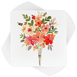 Белый 50шт. бумажные поздравительные открытки, квадратный, белые, 115x115x0.5 мм