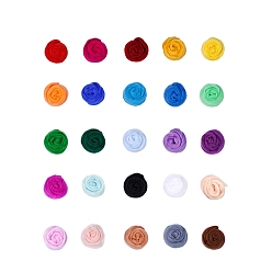 (52) Непрозрачная лаванда Иглы для валяния из шерсти, волокнистая шерстяная ровница для поделок, ровница из игольчатого фетра для прядения, разноцветные, 2 г / шт, 25 цветов, 1 шт / цвет, 25 шт / комплект