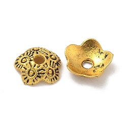 Античное Золото Тибетском стиле сплав шарик крышки, без кадмия и без свинца, пятиконечную звезду, античное золото , 10x3 мм, отверстие : 1.8 мм