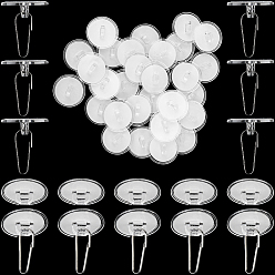 Прозрачный 2 комплекты прозрачных пластиковых бесшовных крючков, самоклеящийся потолочный крючок для флага с железным крючком, водонепроницаемый подвесной бесшовный прочный крючок для подвешивания украшения, прозрачные