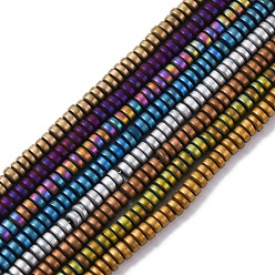 (52) Непрозрачная лаванда Гальванические немагнитных гематит бисер пряди, диск, Heishi бусы, разноцветные, 2~2.5x1 мм, отверстие : 0.6 мм, около 365~370 шт / нитка, 15.47'' (39.3 см)