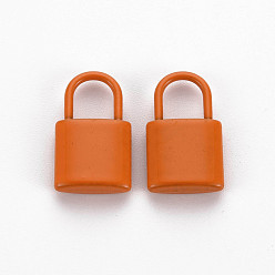 Шоколадный Акриловые подвески краскораспылительные, без кадмия и без свинца, подвески на замок, цвет шоколада, 18.5x11x4 мм, отверстие : 5.5x6 мм