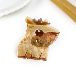 Собака Акриловые коготь заколки, Перу, собака, 59x53 мм