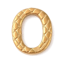 Настоящее золото 18K 304 нержавеющей стали связывающий кольца, текстурированный овал, реальный 18 k позолоченный, 12x10x2 мм, внутренний диаметр: 8.5x5 мм