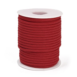 Красный Нейлоновые нити, Миланские шнуры / витые шнуры, красные, 3 мм, около 21.87 ярдов (20 м) / рулон