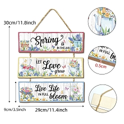 Rectangle Деревянный кулон с надписью, для украшения дома, прямоугольные, 300x290x5 мм