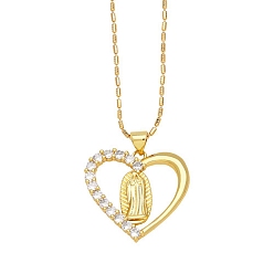 Virgin Collier avec pendentif, vierge, 16.93 pouce (43 cm), pendentif: 29x25 mm
