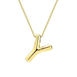 Letter Y 304 тросовая цепочка из нержавеющей стали с подвесками в виде букв, Письмо Y, 17.72 дюйм (45 см)