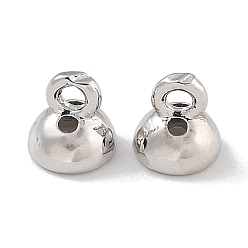 Платина Латунная бусина, для подвесных планок, платина, 5x4.5 мм, отверстие : 1.2 мм