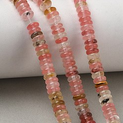 Verre Tigerskin Tigerskin perles de verre brins, rondelle lisse, 6.5x2.5mm, Trou: 1.1mm, Environ 156 pcs/chapelet, 14.96'' (38 cm)